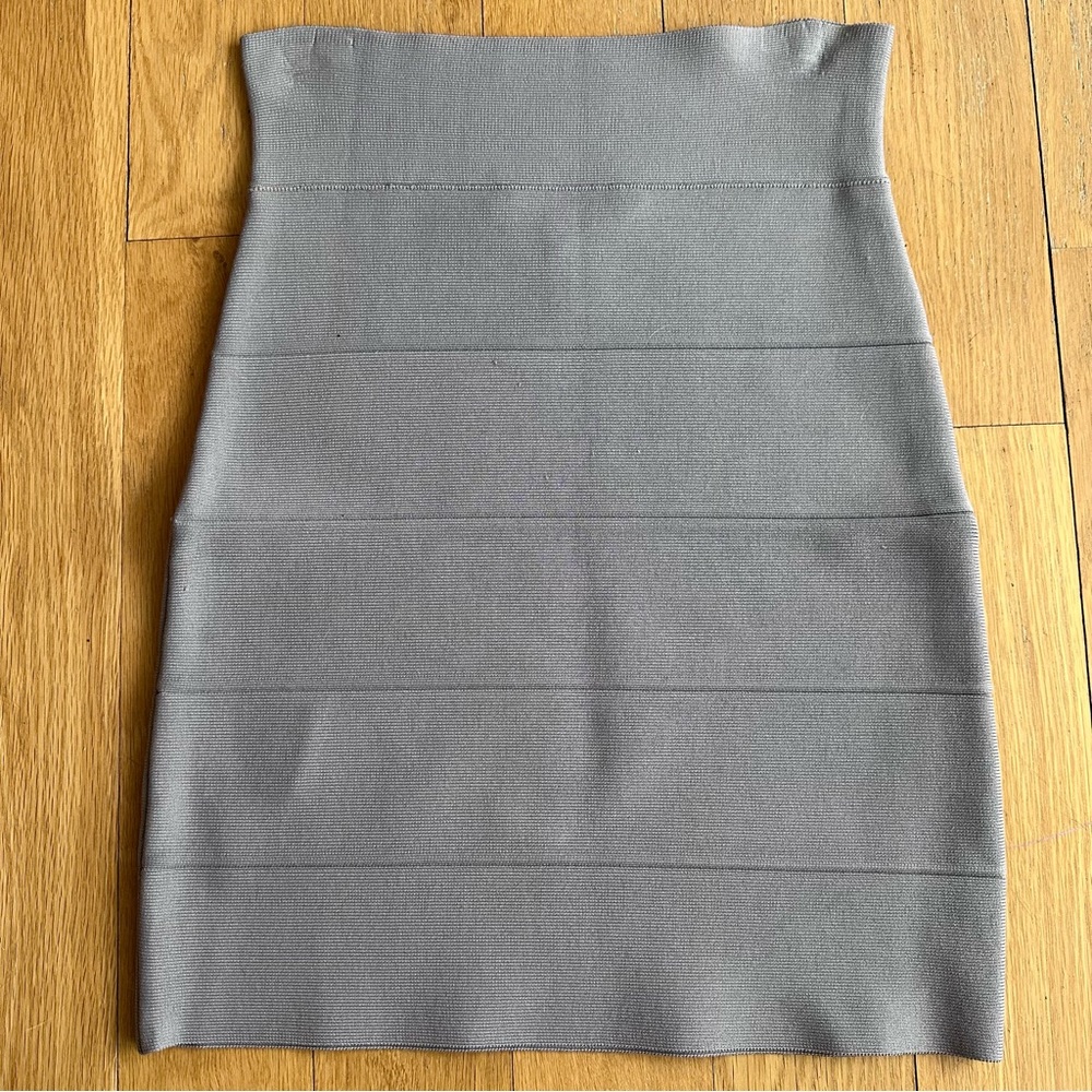 BCBGMaxAzria Gray Pencil Skirt